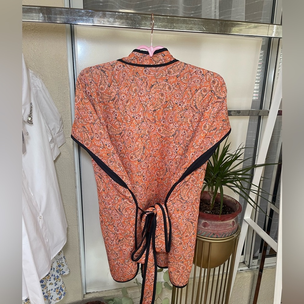 NWT J Jill Belted Quilted Kimono Paisley Size Small - large Boho - Picture 5 of 6